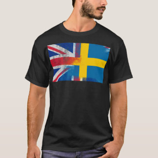 Brits - Zweedse halve Zweedse halve Britse vlag Es T-shirt