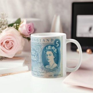 Britse 1966 £5 Bankbiljet Mok – Koningin Elizabeth