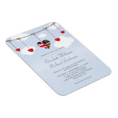 Britse Amerikaanse vlaggen bruiloft uitnodiging Magneet (Rechterzijde)