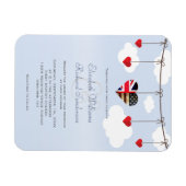 Britse Amerikaanse vlaggen bruiloft uitnodiging Magneet (Horizontaal)