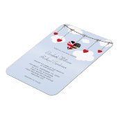 Britse Amerikaanse vlaggen bruiloft uitnodiging Magneet (Linkerzijde)