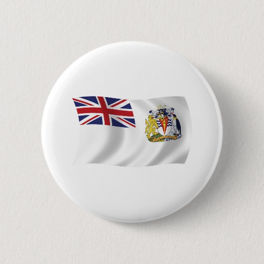 Britse Antarctische Vlag Knop Ronde Button 5,7 Cm (Voorkant)