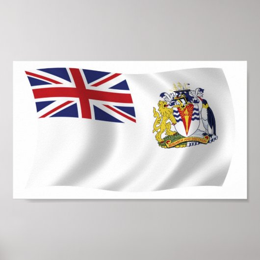 Britse Antarctische Vlag Poster Print (Voorkant)