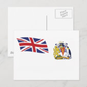 Britse Antarctische Vlag Postkaart (Voorkant / Achterkant)
