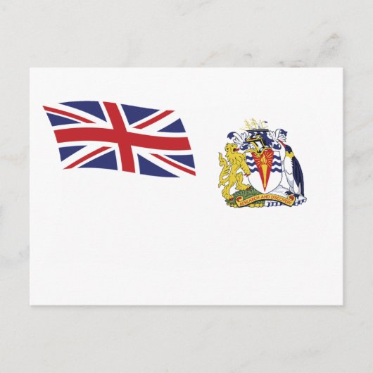 Britse Antarctische Vlag Postkaart (Voorkant)