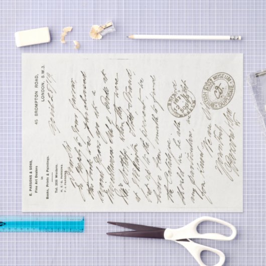  Britse Art Letter Decoupage Handschrift Tissuepapier (Craft)