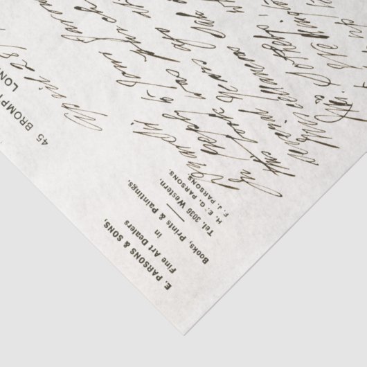  Britse Art Letter Decoupage Handschrift Tissuepapier (Detail)