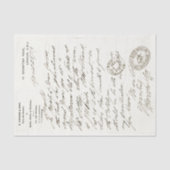  Britse Art Letter Decoupage Handschrift Tissuepapier (Voorkant)