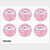 Britse Autobelasting Herinneringssticker Roze Ronde Sticker (Vel)