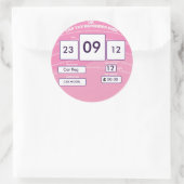 Britse Autobelasting Herinneringssticker Roze Ronde Sticker (Tas)