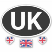 Britse autosticker reisset /British Union Jack/GB Sticker (Voorkant)