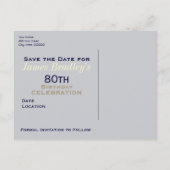 Britse band 80ste verjaardag Save the Date Aankondigingskaart (Achterkant)