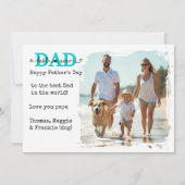 Britse Best Dad Ever Photo Card, Vlag Verenigd Kon Kaart (Achterkant)