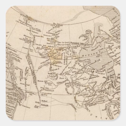 Britse bezittingen in Amerika Vierkante Sticker (Voorkant)