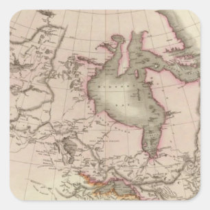 Britse bezittingen in Noord-Amerika Vierkante Sticker