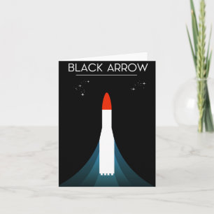 Britse Black Arrow-raketruimte kunst Feestdagen Kaart