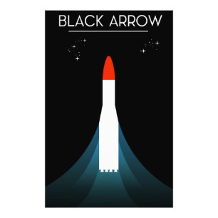 Britse Black Arrow-raketruimte kunst Foto Afdruk