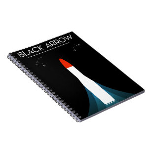 Britse Black Arrow-raketruimte kunst Notitieboek