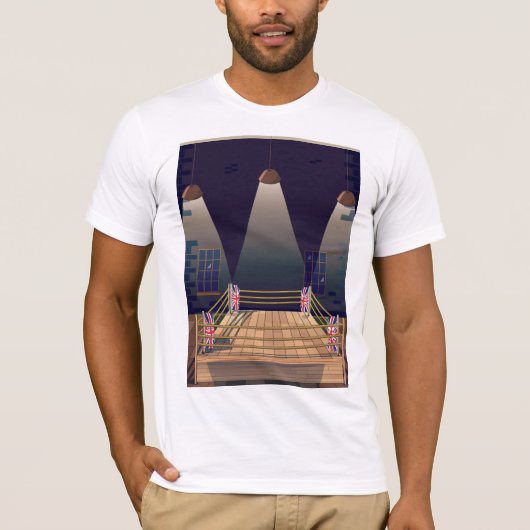 Britse boksring Gym. T-shirt (Voorkant)