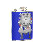 Britse buldog (gepersonaliseerde) zakfles heupfles (Rechts)