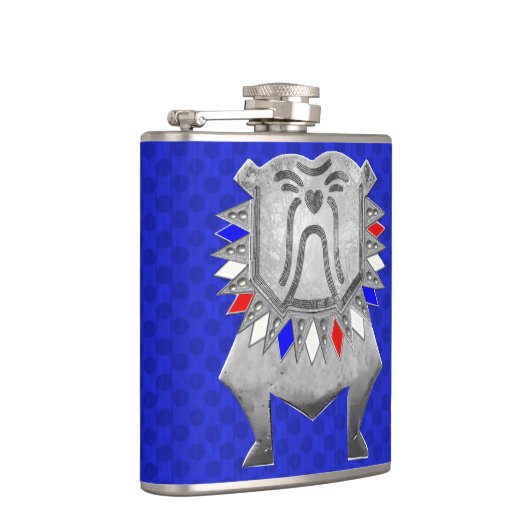 Britse buldog (gepersonaliseerde) zakfles heupfles (Rechts)