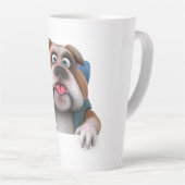 Britse Bulldog Backpacker Latte Mok (Rechterhoek)