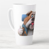 Britse Bulldog Backpacker Latte Mok (Linkerhoek)