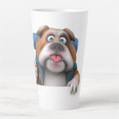 Britse Bulldog Backpacker Latte Mok (Voorkant)