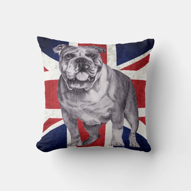 Britse Bulldog - Engelse Bulldog Kussen (Voorkant)
