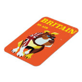 Britse Bulldog vintage reisposter Magneet (Linkerzijde)
