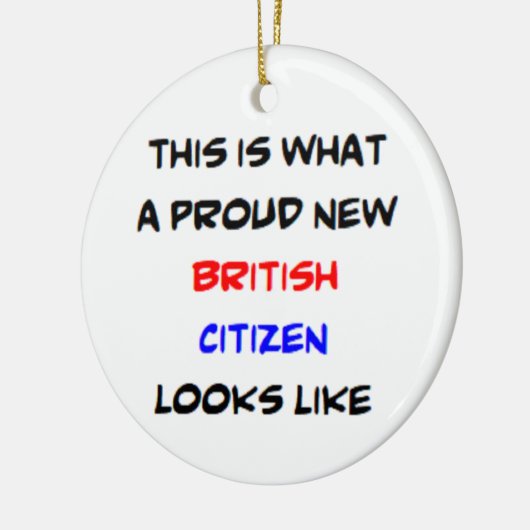 britse burger , trots nieuw keramisch ornament (Links)