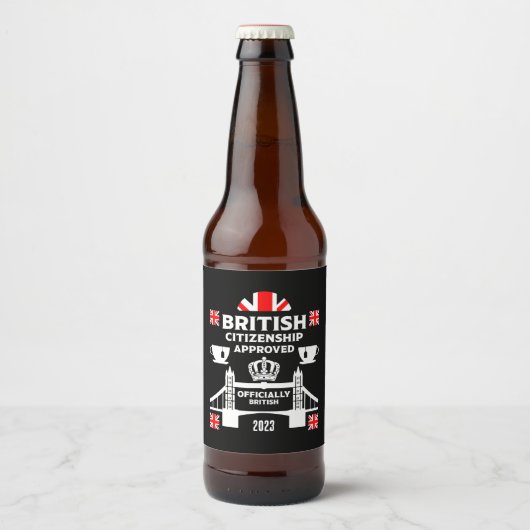 Britse burgerschapscadeaus bier etiket (Voorkant)