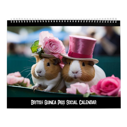 Britse cavia's sociale kalender (Hoes)