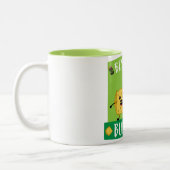 Britse Cheddar Cheese and Pickle liefhebbers Koffe Tweekleurige Koffiemok (Links)