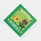 Britse Cheddar Cheese and Pickle-liefhebbers Servet (Hoek)