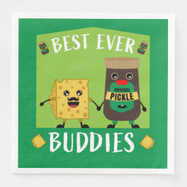 Britse Cheddar Cheese and Pickle-liefhebbers Servet