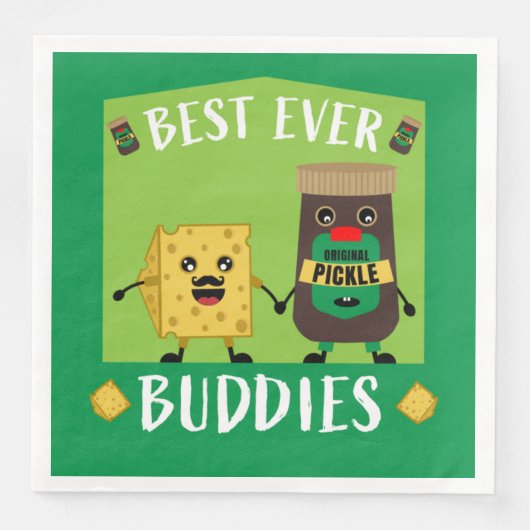 Britse Cheddar Cheese and Pickle-liefhebbers Servet (Voorkant)