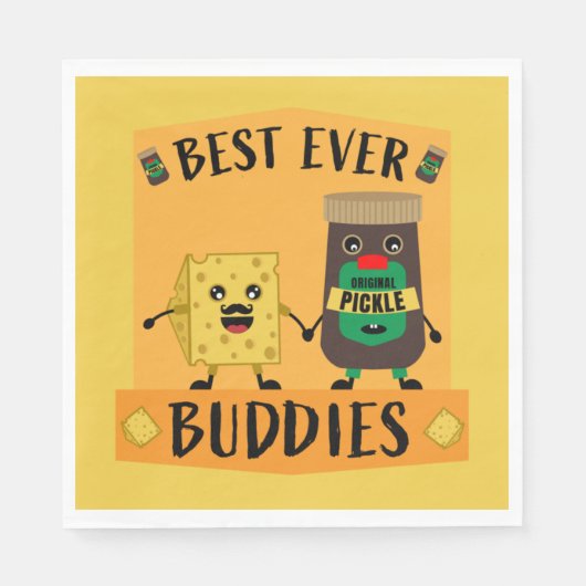 Britse Cheddar Cheese and Pickle-liefhebbers Servet (Voorkant)