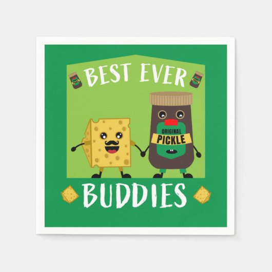 Britse Cheddar Cheese and Pickle-liefhebbers Servet (Voorkant)