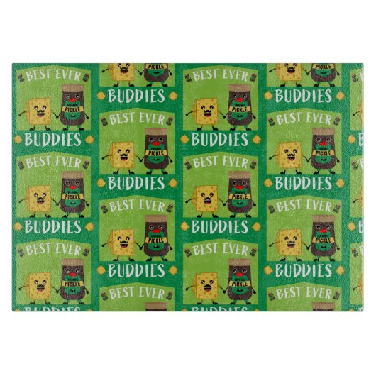 Britse Cheddar Cheese and Pickle-liefhebbers Snijplank (Voorkant)