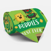 Britse Cheddar Cheese and Pickle-liefhebbers Stropdas (Opgerold)