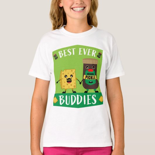 Britse Cheddar Cheese and Pickle-liefhebbers T-Shi T-shirt (Voorkant)