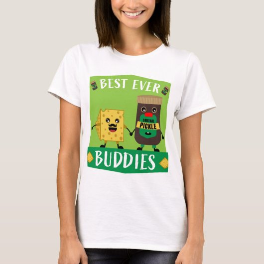 Britse Cheddar Cheese and Pickle-liefhebbers T-Shi T-shirt (Voorkant)