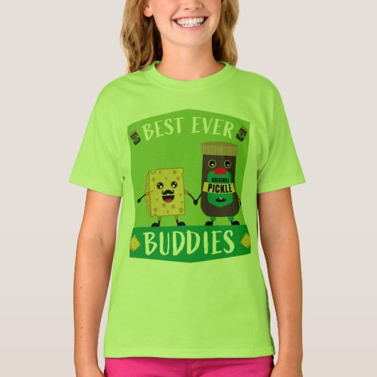 Britse Cheddar Cheese and Pickle-liefhebbers T-Shi T-shirt (Voorkant)