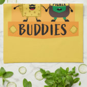 Britse Cheddar Cheese and Pickle-liefhebbers Theedoek (Gevouwen)