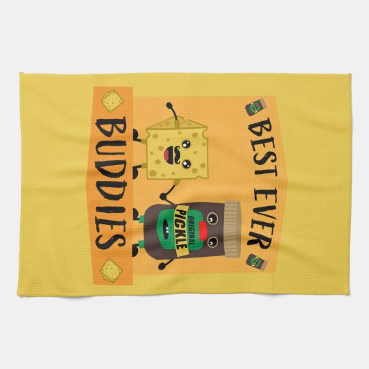 Britse Cheddar Cheese and Pickle-liefhebbers Theedoek (Horizontaal)