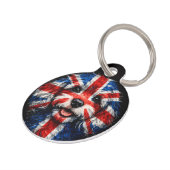 Britse Cockapoo-halsbandlabel | Union Jack honden Huisdierpenning (Zijkant)