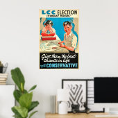 Britse Conservatieve Partij Verkiezingsposter Geef Poster (Thuiskantoor)