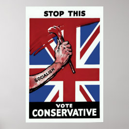 Britse Conservatieve Partij Verkiezingsposter Sto Poster