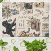 Britse Cottagecore Cockapoo Theedoek (Gevouwen)
